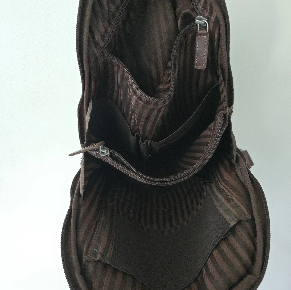Jack Georges Voyager Convertible Backpack / Messenger Brown Leather Distressed